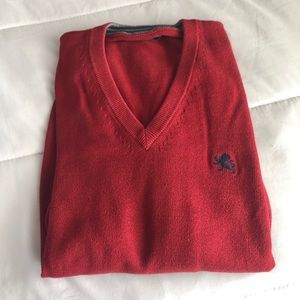 EXPRESS- Men’s size medium red V NECK sweater